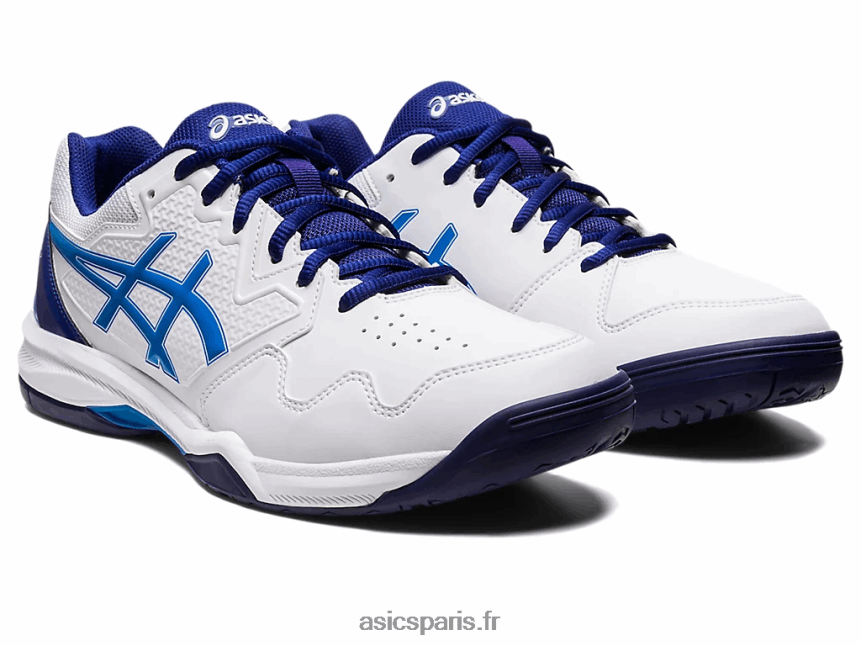 Hommes Asics gel-dédié 7 BXL8B21148 blanc/bleu électrique