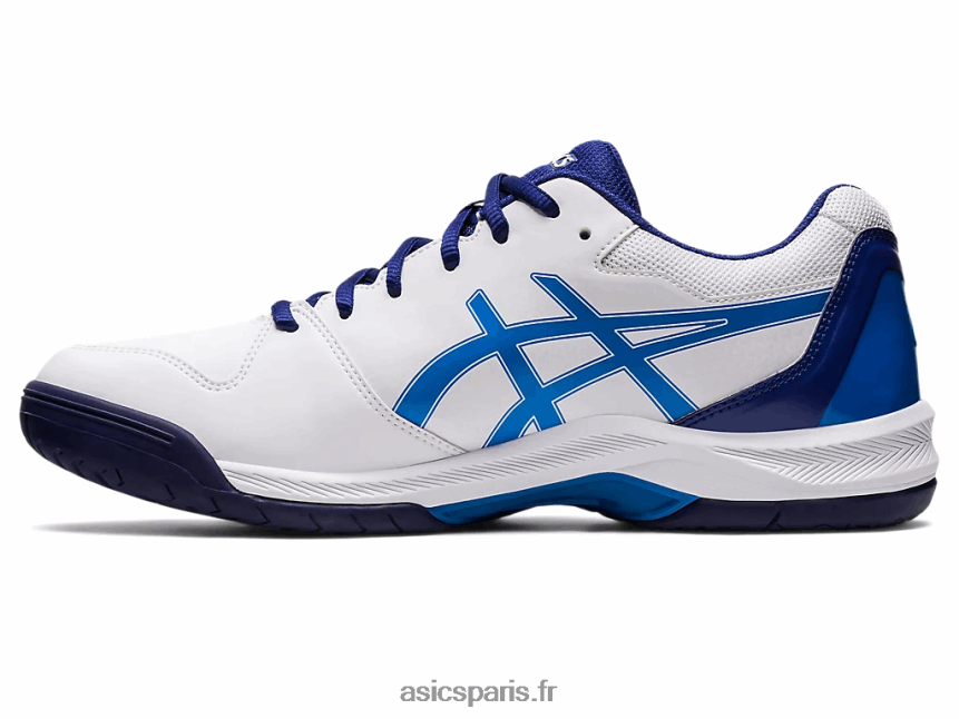 Hommes Asics gel-dédié 7 BXL8B21148 blanc/bleu électrique