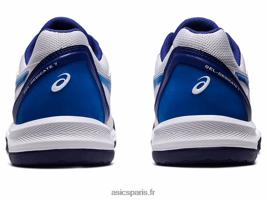 Hommes Asics gel-dédié 7 BXL8B21148 blanc/bleu électrique