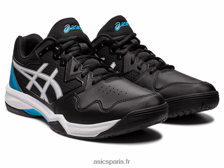 Hommes Asics gel-dédié 7 BXL8B2433 noir/bleu île