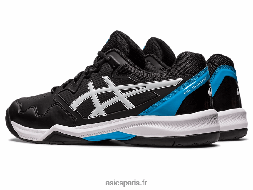 Hommes Asics gel-dédié 7 BXL8B2433 noir/bleu île
