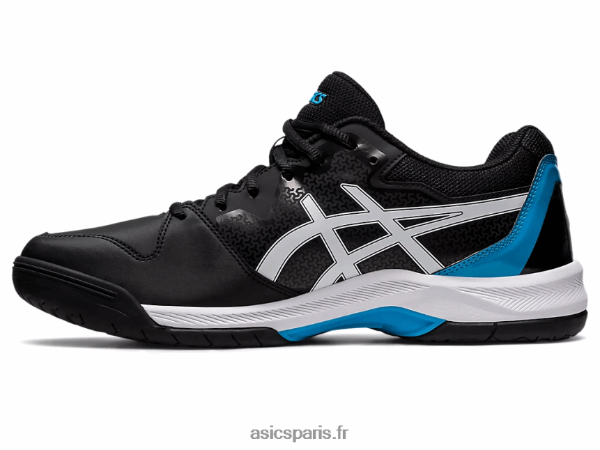 Hommes Asics gel-dédié 7 BXL8B2433 noir/bleu île