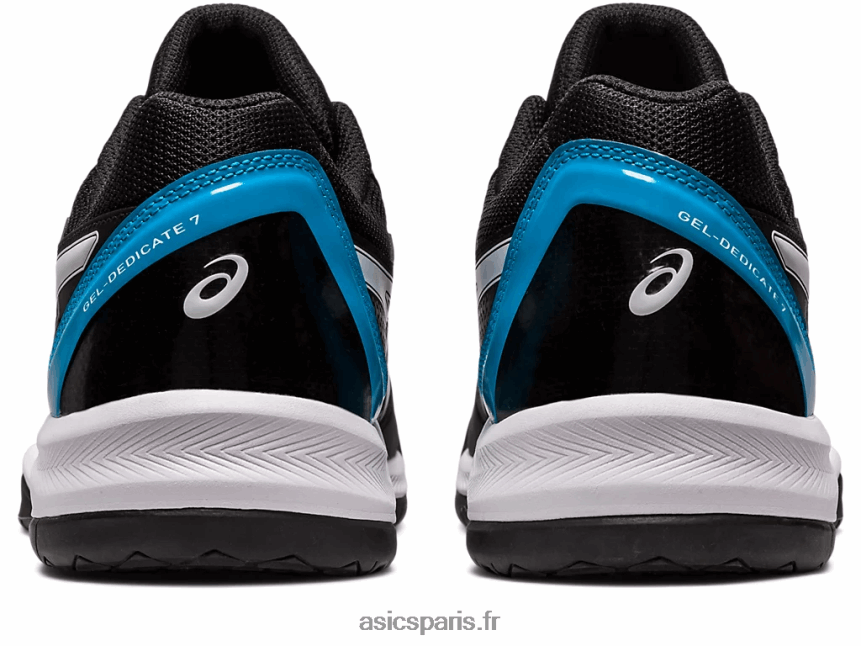 Hommes Asics gel-dédié 7 BXL8B2433 noir/bleu île