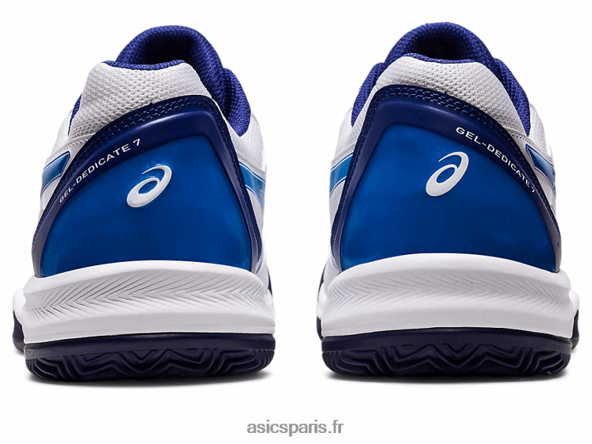 Hommes Asics gel-dedicate 7 argile BXL8B21147 blanc/bleu électrique