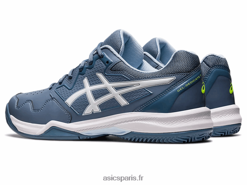 Hommes Asics gel-dedicate 7 argile BXL8B2483 bleu acier/blanc