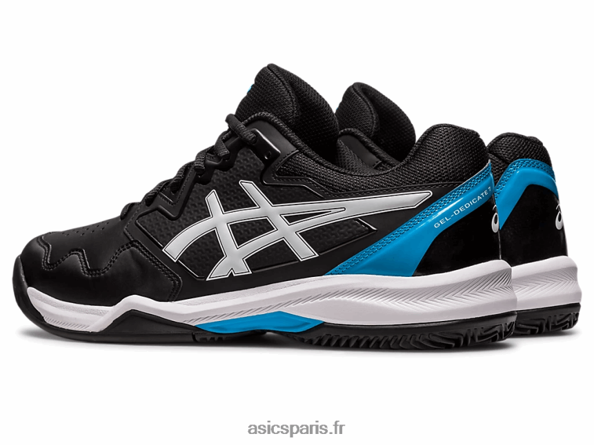 Hommes Asics gel-dedicate 7 argile BXL8B2494 noir/bleu île