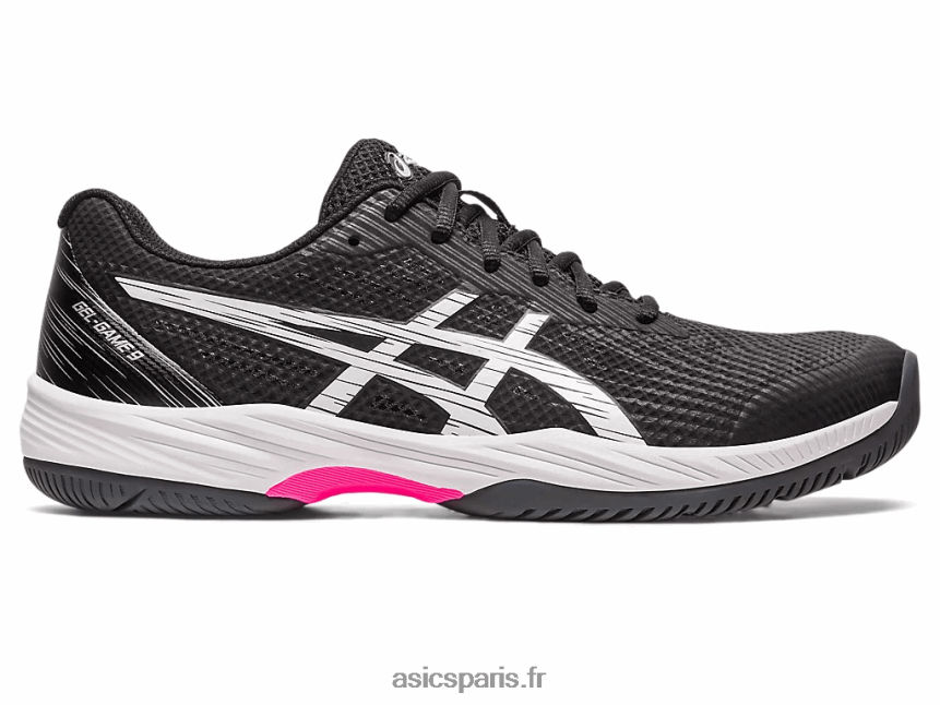 Hommes Asics gel-jeu 9 BXL8B2452 noir/rose vif