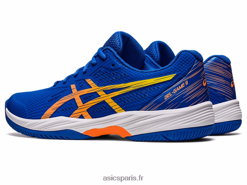 Hommes Asics gel-jeu 9 BXL8B297 bleu thon/pêche soleil