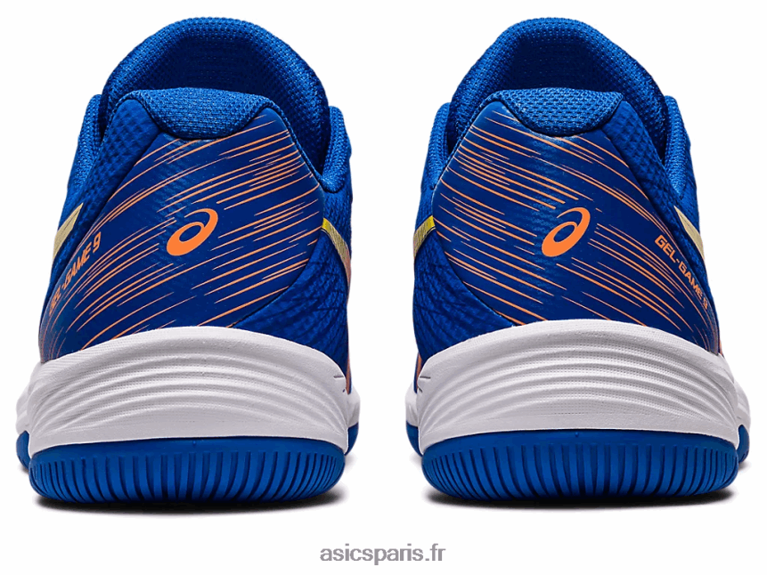 Hommes Asics gel-jeu 9 BXL8B297 bleu thon/pêche soleil