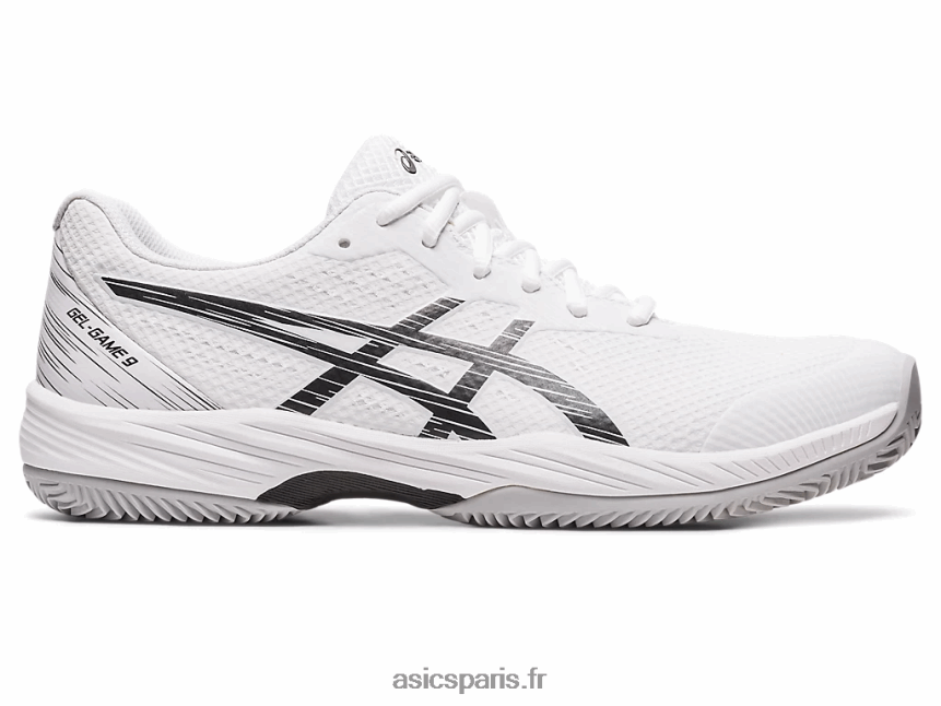 Hommes Asics gel-jeu 9 argile/oc BXL8B2432 blanc noir
