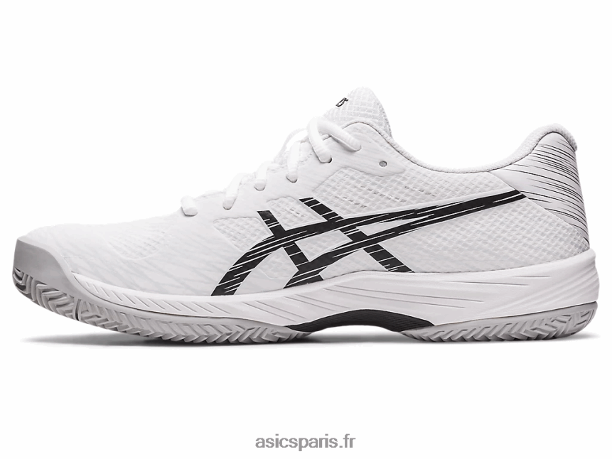 Hommes Asics gel-jeu 9 argile/oc BXL8B2432 blanc noir