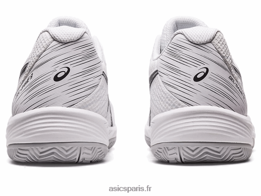 Hommes Asics gel-jeu 9 argile/oc BXL8B2432 blanc noir