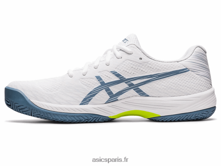 Hommes Asics gel-jeu 9 argile/oc BXL8B2439 blanc/bleu acier