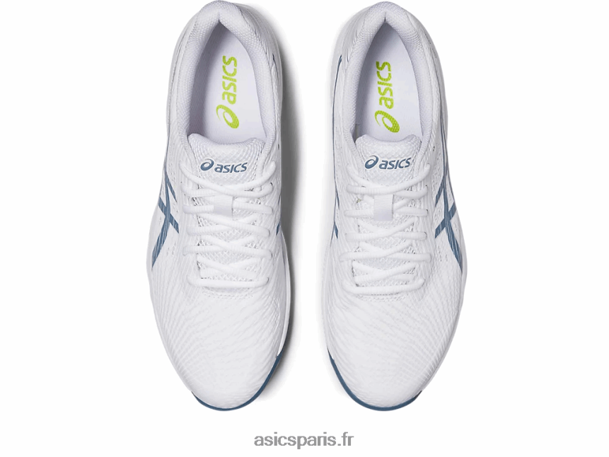 Hommes Asics gel-jeu 9 argile/oc BXL8B2439 blanc/bleu acier