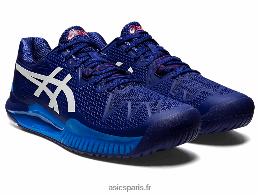 Hommes Asics gel-résolution 8 BXL8B21165 bleu marine/blanc