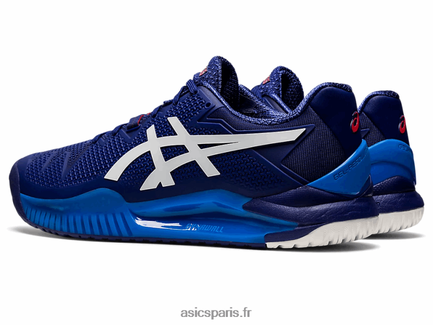 Hommes Asics gel-résolution 8 BXL8B21165 bleu marine/blanc