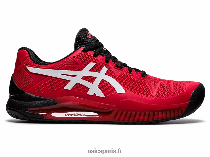 Hommes Asics gel-résolution 8 BXL8B21747 rouge électrique/blanc