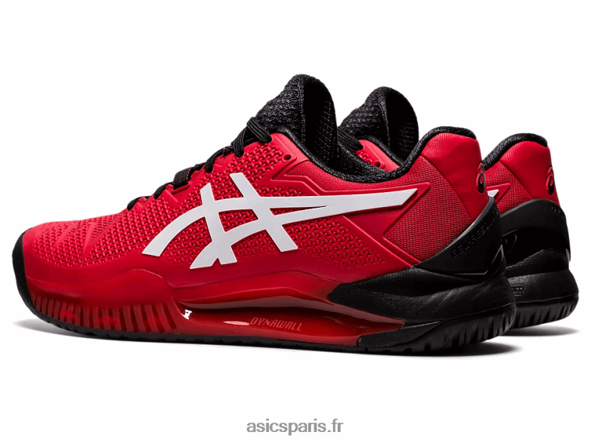 Hommes Asics gel-résolution 8 BXL8B21747 rouge électrique/blanc
