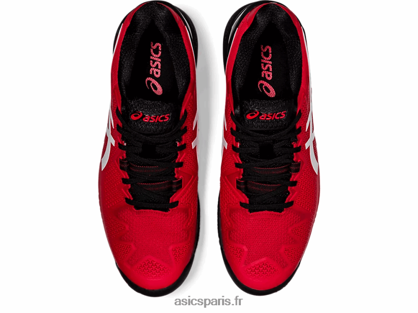 Hommes Asics gel-résolution 8 BXL8B21747 rouge électrique/blanc