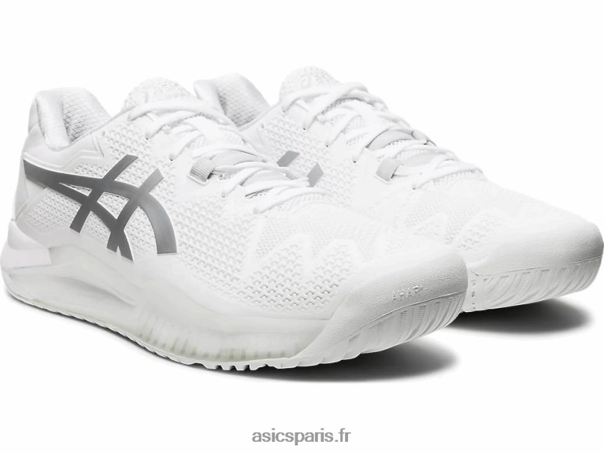 Hommes Asics gel-résolution 8 BXL8B22007 blanc/argent pur
