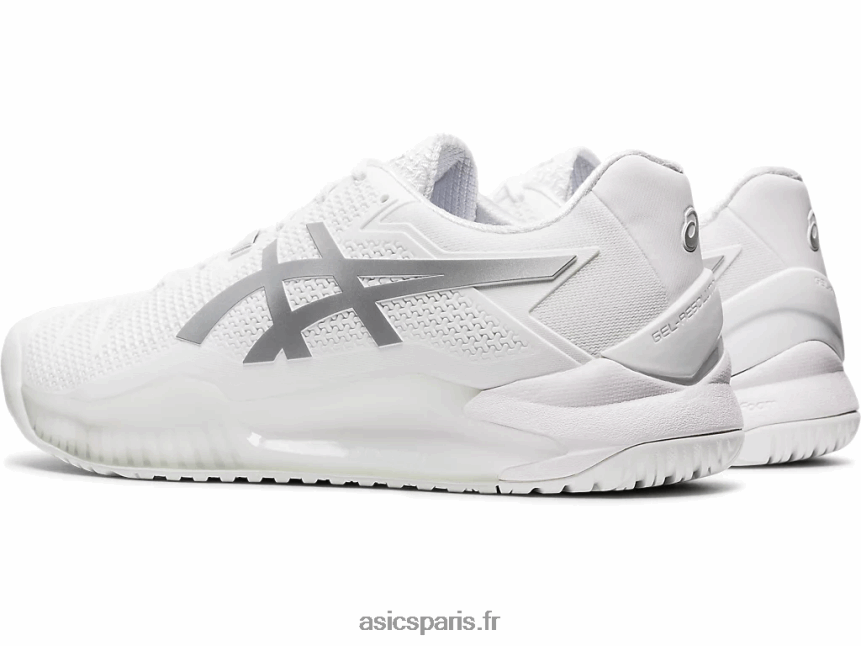 Hommes Asics gel-résolution 8 BXL8B22007 blanc/argent pur