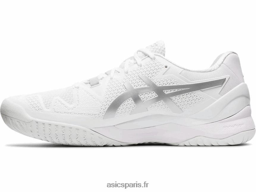 Hommes Asics gel-résolution 8 BXL8B22007 blanc/argent pur