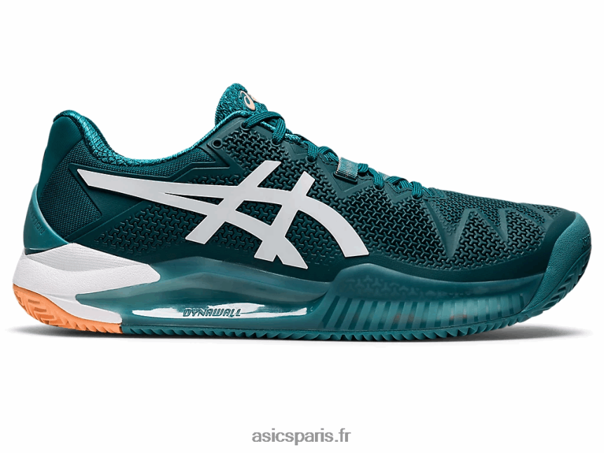 Hommes Asics gel-résolution 8 argile BXL8B21224 velours pin/blanc
