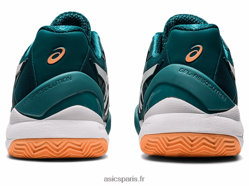 Hommes Asics gel-résolution 8 argile BXL8B21224 velours pin/blanc