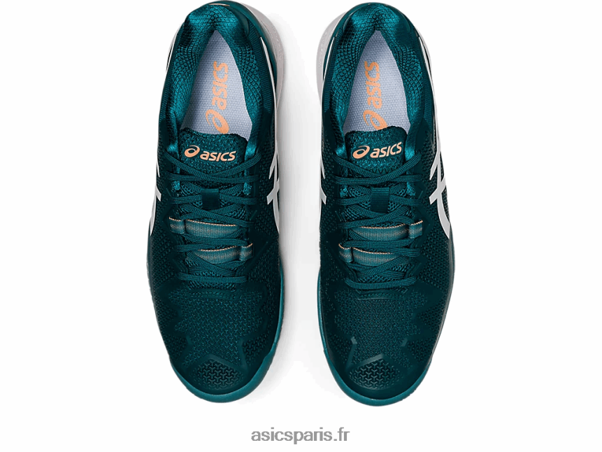 Hommes Asics gel-résolution 8 argile BXL8B21224 velours pin/blanc