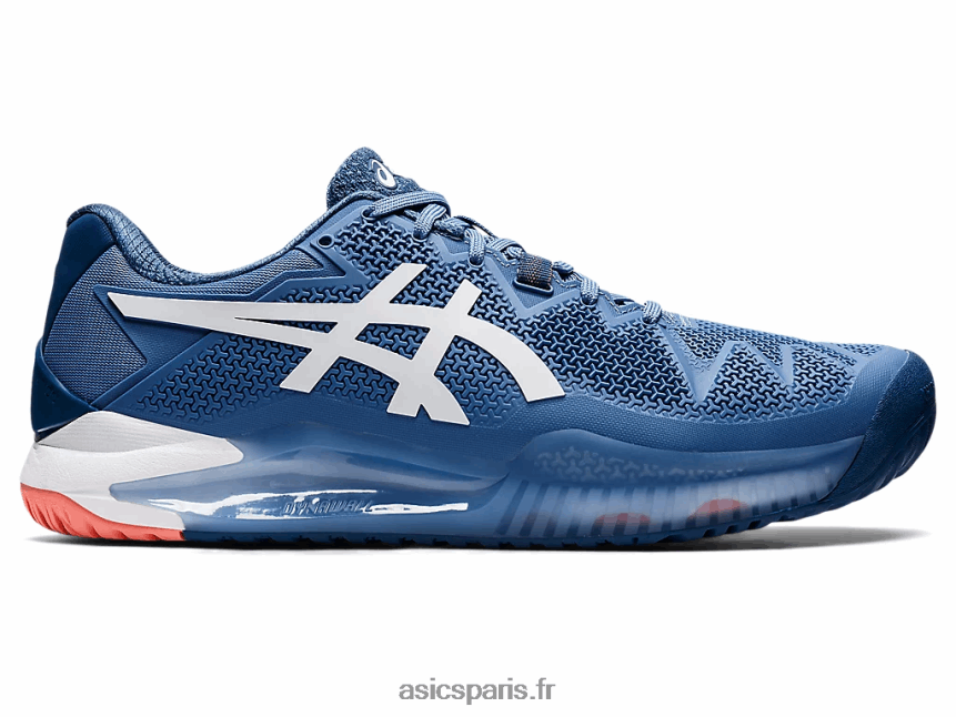 Hommes Asics gel-résolution 8 de large BXL8B21464 harmonie bleu/blanc
