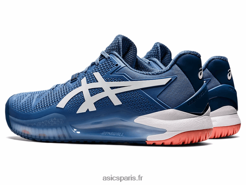 Hommes Asics gel-résolution 8 de large BXL8B21464 harmonie bleu/blanc