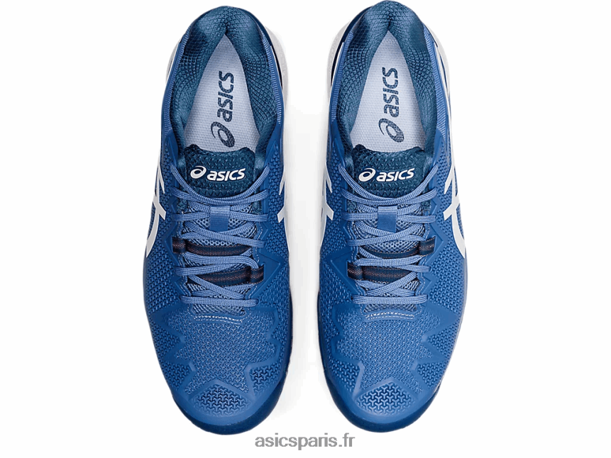 Hommes Asics gel-résolution 8 de large BXL8B21464 harmonie bleu/blanc
