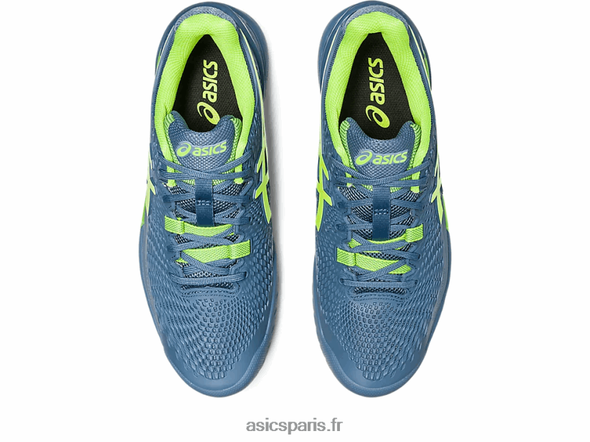 Hommes Asics gel-résolution 9 BXL8B2366 bleu acier/vert danger
