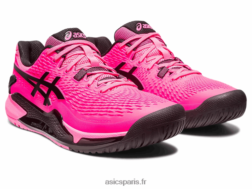 Hommes Asics gel-résolution 9 BXL8B245 rose vif/noir