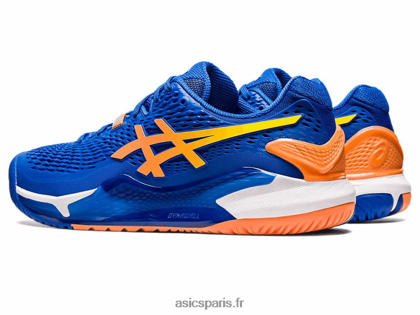 Hommes Asics gel-résolution 9 BXL8B262 bleu thon/pêche soleil