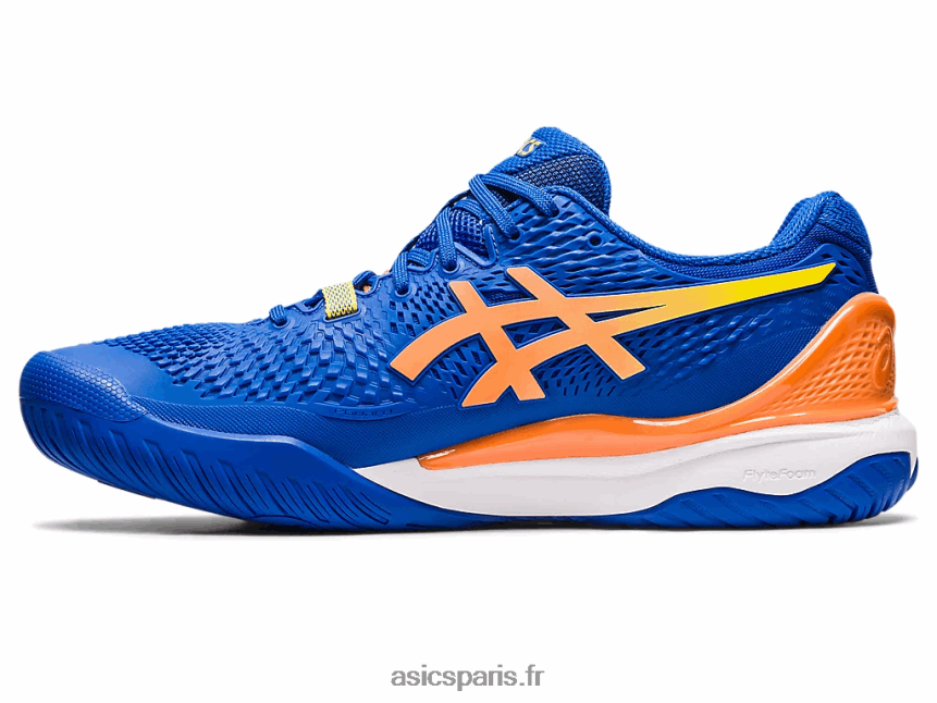 Hommes Asics gel-résolution 9 BXL8B262 bleu thon/pêche soleil