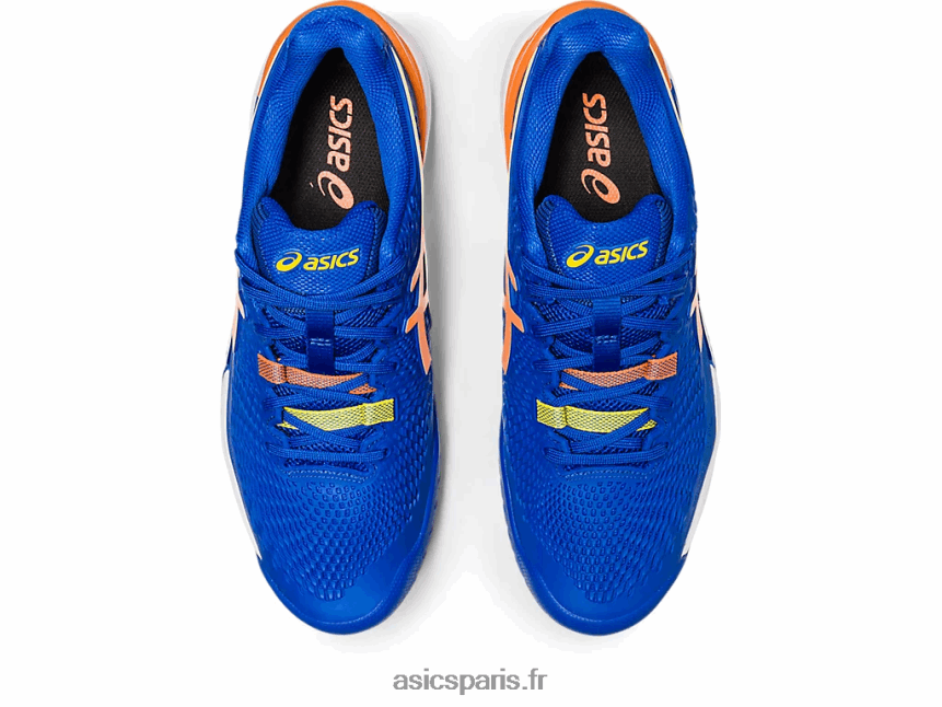 Hommes Asics gel-résolution 9 BXL8B262 bleu thon/pêche soleil
