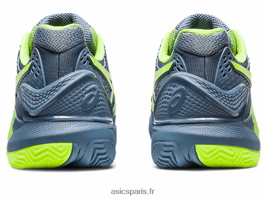 Hommes Asics gel-résolution 9 argile BXL8B2398 bleu acier/vert danger