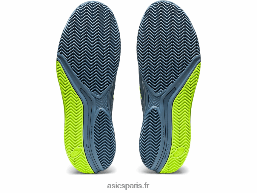 Hommes Asics gel-résolution 9 argile BXL8B2398 bleu acier/vert danger