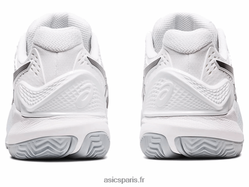 Hommes Asics gel-résolution 9 argile BXL8B2401 blanc noir