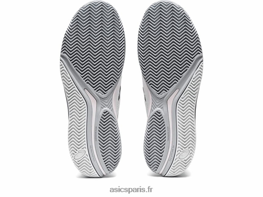 Hommes Asics gel-résolution 9 argile BXL8B2401 blanc noir