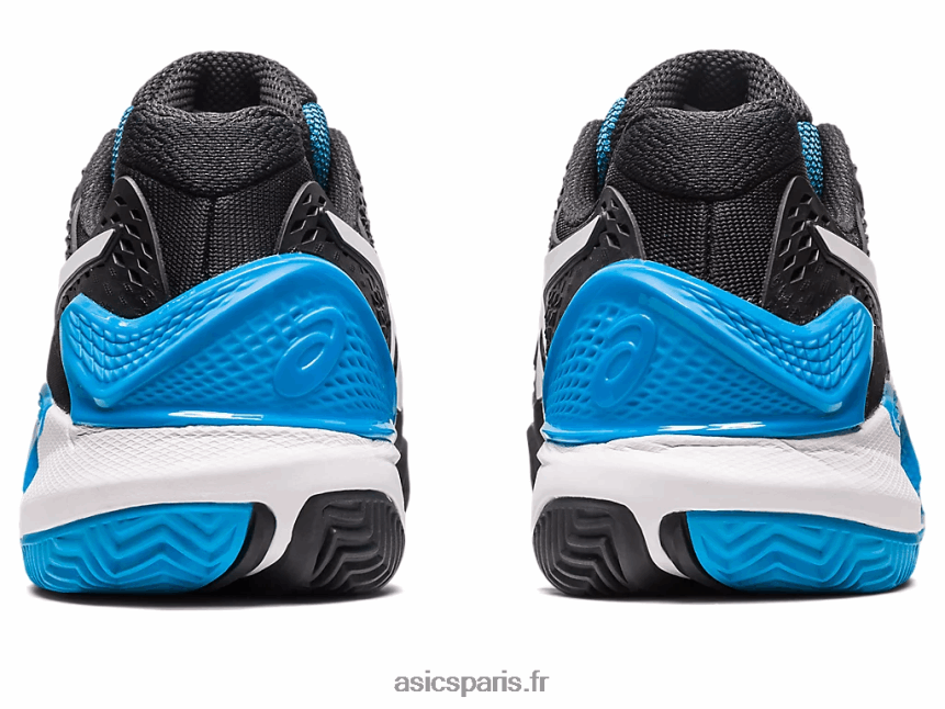 Hommes Asics gel-résolution 9 argile BXL8B2405 noir blanc