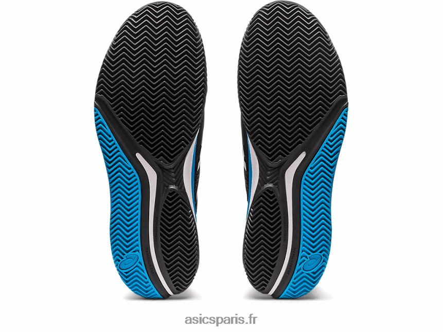 Hommes Asics gel-résolution 9 argile BXL8B2405 noir blanc