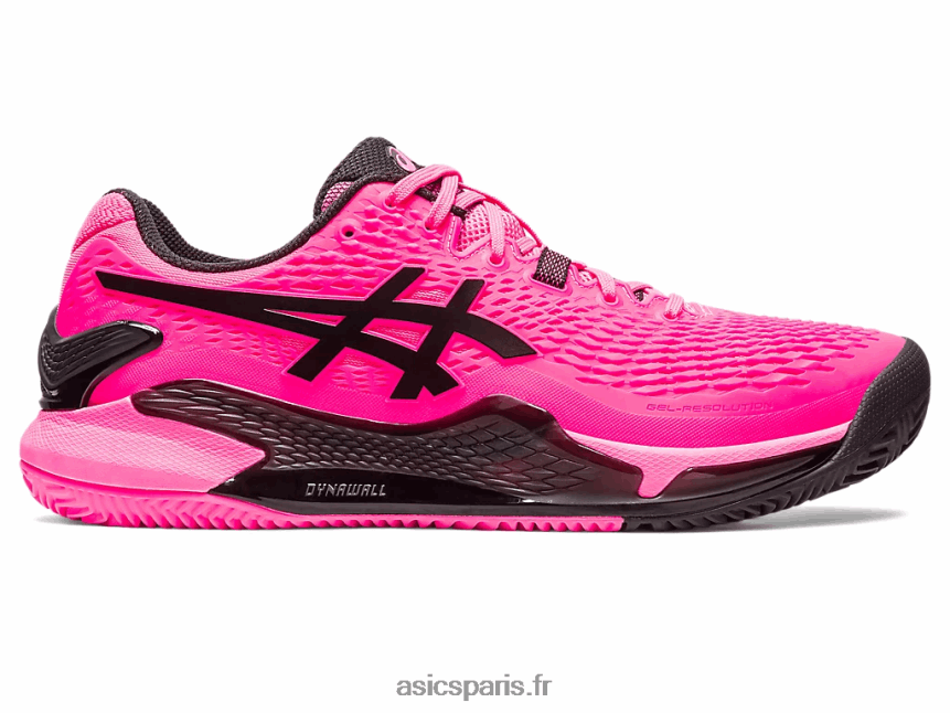 Hommes Asics gel-résolution 9 argile BXL8B249 rose vif/noir