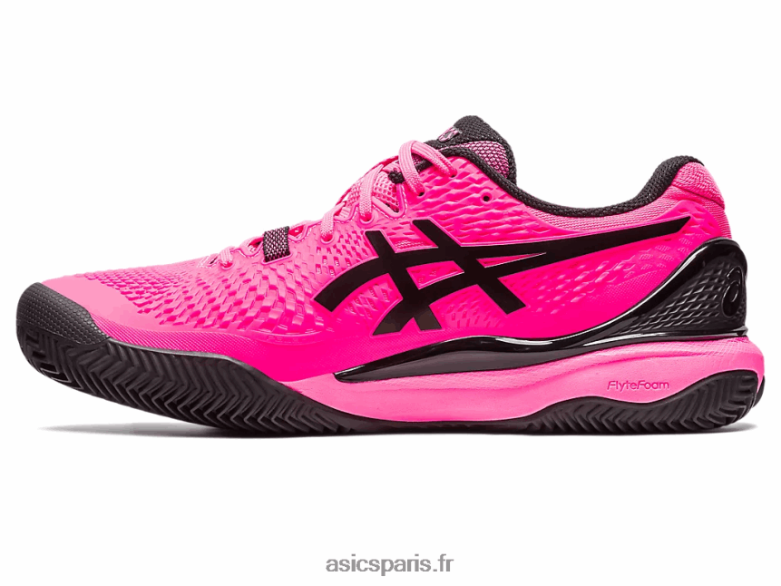Hommes Asics gel-résolution 9 argile BXL8B249 rose vif/noir