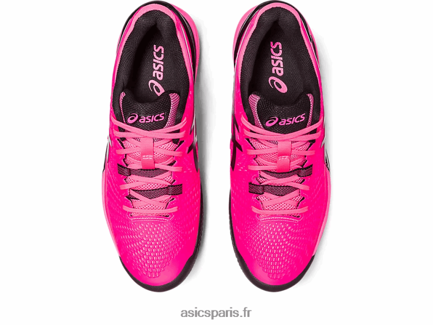 Hommes Asics gel-résolution 9 argile BXL8B249 rose vif/noir