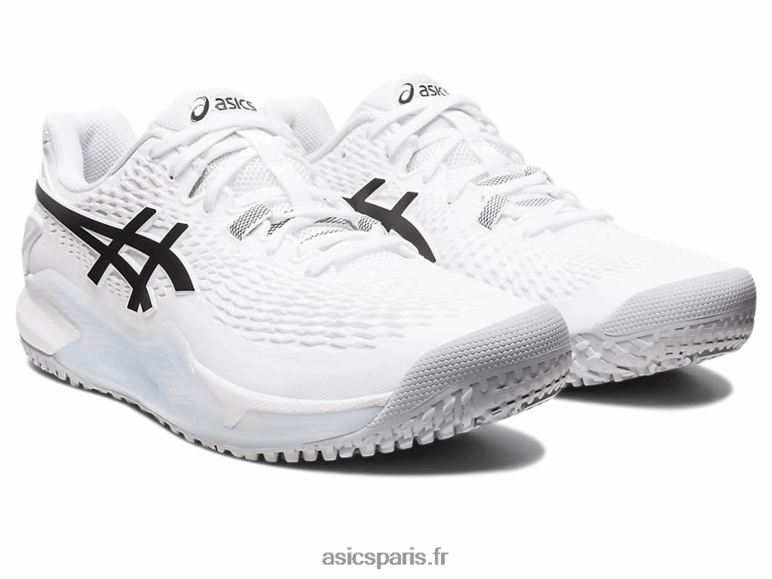 Hommes Asics gel-résolution 9 oc BXL8B2507 blanc noir