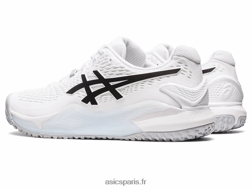 Hommes Asics gel-résolution 9 oc BXL8B2507 blanc noir