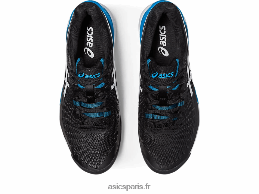 Hommes Asics gel-résolution 9 oc de large BXL8B2567 noir blanc