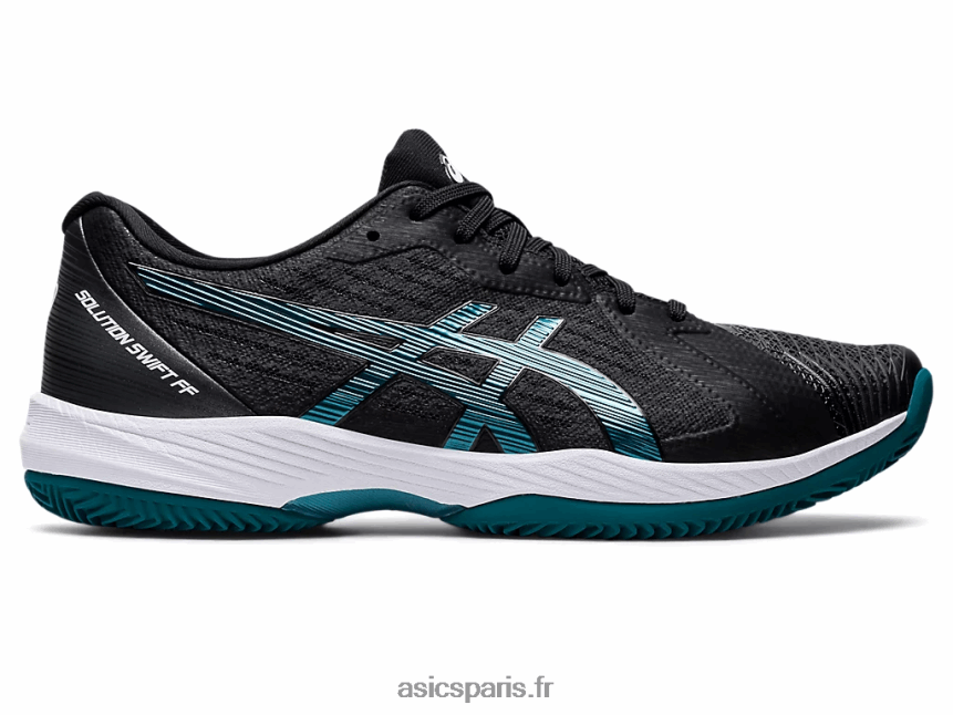 Hommes Asics solution d'argile rapide ff BXL8B21204 noir/pin brumeux